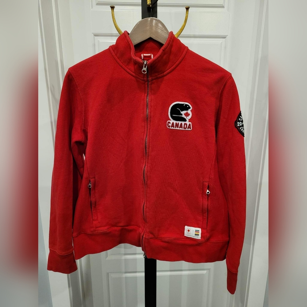 2014 Hudson Bay Olympic Sweater- red, women's XL, full zip